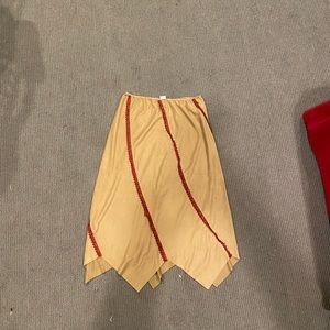 Y2k faux suede midi skirt